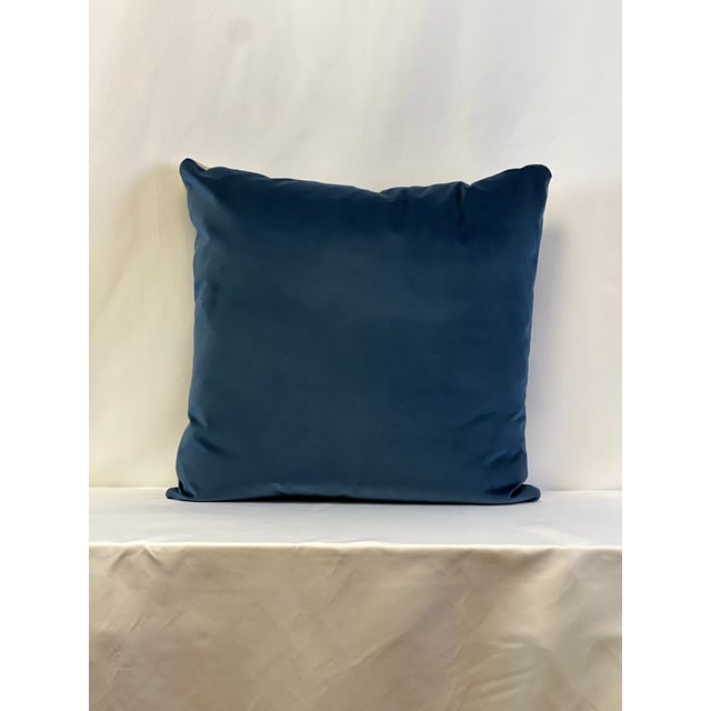 2020s Botanical Pomegranate Linen Feather/Down Pillows- A Pair For Sale - Image 5 of 5