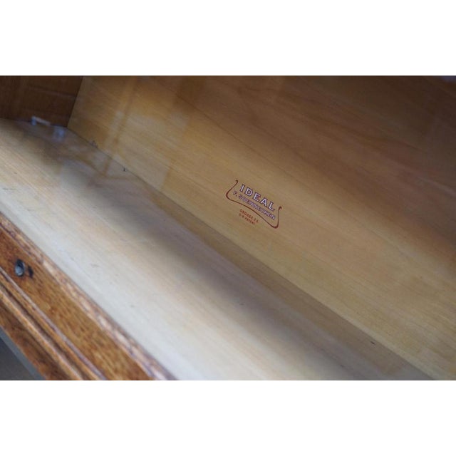 Wood German Oak Bookcase with Folding Doors in style of Globe Wernicke, 1900s For Sale - Image 7 of 18