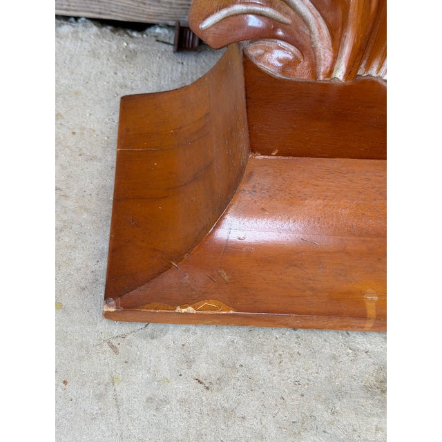 Maison Jansen Monumental Sculptural Italian Carved Pinewood Palm Tree Floor Lamp, Mid-20th Century For Sale - Image 4 of 12