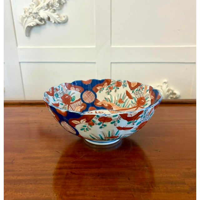 Antique Edwardian Japanese Imari Bowl, 1900 For Sale - Image 11 of 11