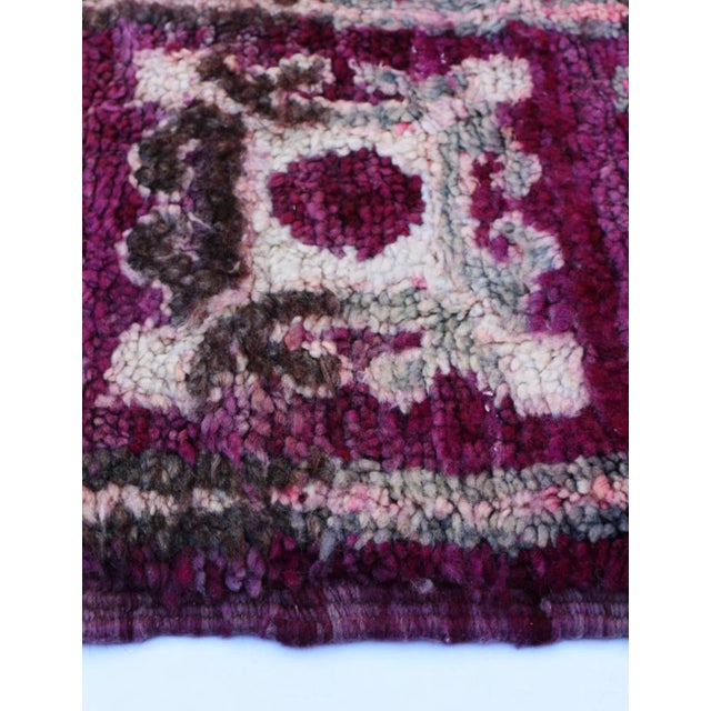 1980s Moroccan Purple Wool Rug - 11.3 X 6.5 Ft For Sale - Image 4 of 6