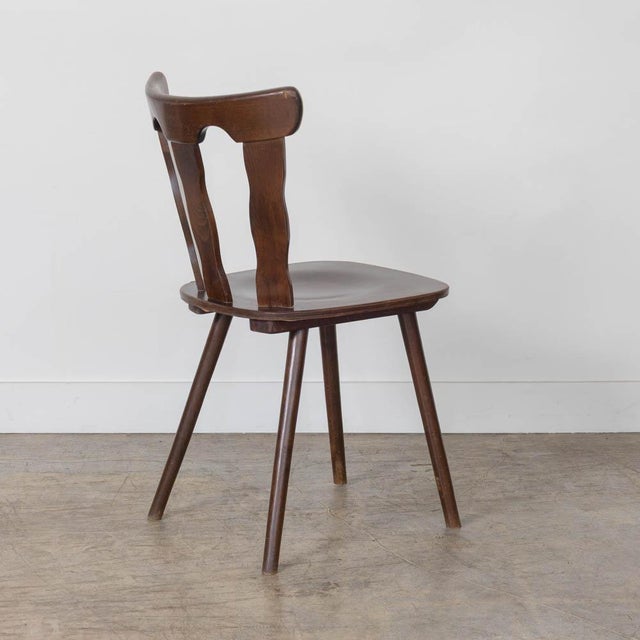 1950s French Wood Brutalist Chair For Sale In Los Angeles - Image 6 of 13