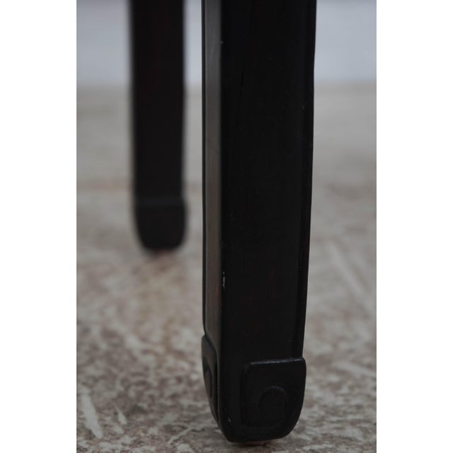 Chinese Rosewood Marble Inset End Table For Sale - Image 11 of 14