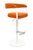Pair of Elite Modern "Helix" Orange and White Barstools For Sale - Image 4 of 10
