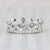 Metal 0.58ctw Eternity Diamond Crown Ring 14k White Gold Size 4.25 Stackable For Sale - Image 7 of 8