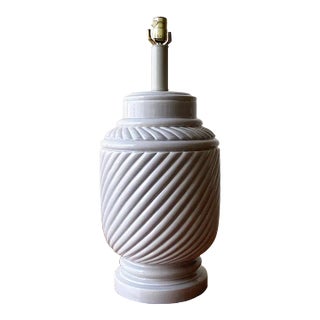 Postmodern Gray Ceramic Table Lamp For Sale