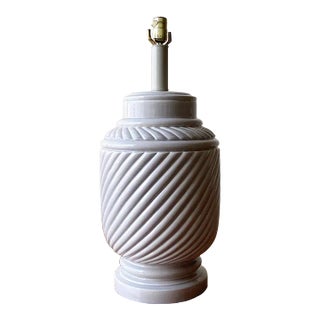 Postmodern Gray Ceramic Table Lamp For Sale