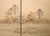 1960s Shōwa Era Japanese Silk Byobu Screen "Mountain Landscape With Houses" For Sale - Image 12 of 17
