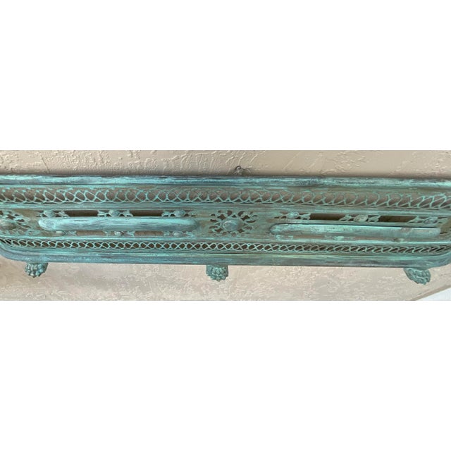 One-of-a-Kind Brass Wall Sculpture - Antique Neoclassical Fireplace Surround Art For Sale - Image 9 of 15