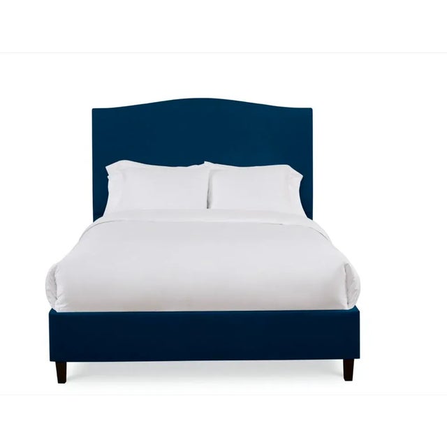 Casa Cosima Hazel Twin Bedframe, Navy Velvet For Sale - Image 4 of 4