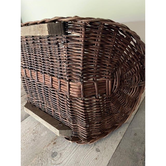 Tan Vintage Log Basket, 1920s For Sale - Image 8 of 8