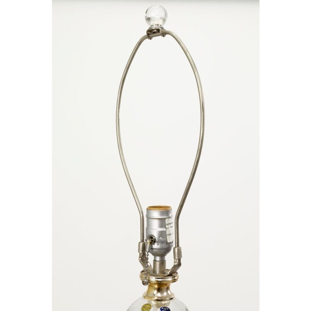 Mid-Century Modern Vintage Italian Glass Sphere and Brass Floor Lamp For Sale - Image 3 of 8
