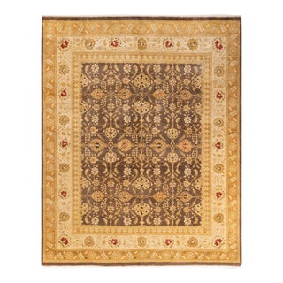 Mogul, One-of-a-Kind Hand-Knotted Area Rug - Brown, 8' 1" x 10' 1" For Sale