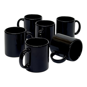 Timeless Classic High Gloss Black Ceramic Mugs by Waechtersbach Spain