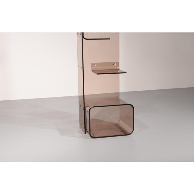 Space Age French Acrylic Glass Bookcase from Michel Dumas, 1970s For Sale - Image 4 of 12