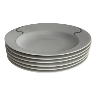 Asimmetria Schiefer Rim Soup Plate by Björn Wiinblad for Rosenthal Studio Line, 1980s, Set of 6 For Sale