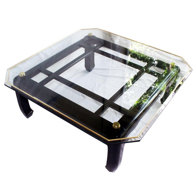 Vintage Ming-Style Chinoiserie Black Lacquered & Gold ...