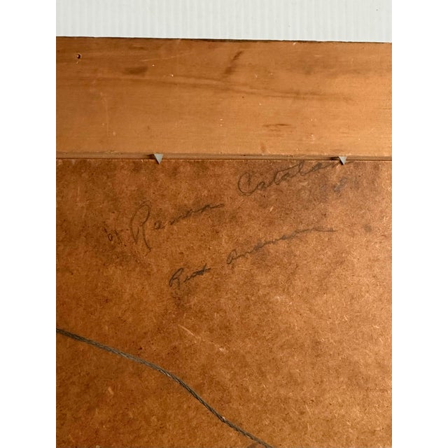 Ramos Catalan 1931 Original Oil Painting Landscape Thatch House by Mountains, Framed For Sale - Image 12 of 12