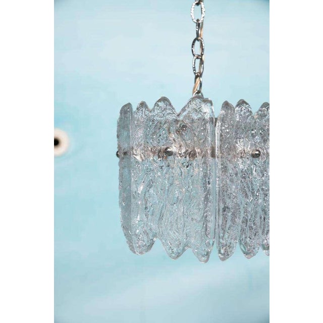 Silver Vintage Glass Hanging Lamp from Orrefors For Sale - Image 8 of 18