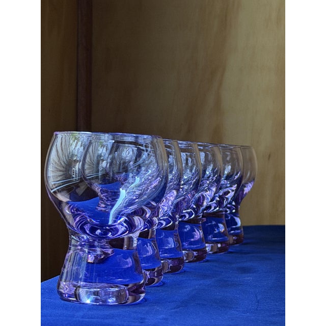 Mid-Century Modern Murano Alexandrite Glass Bullicante Goblets, 1962, Set of 12 For Sale - Image 16 of 18