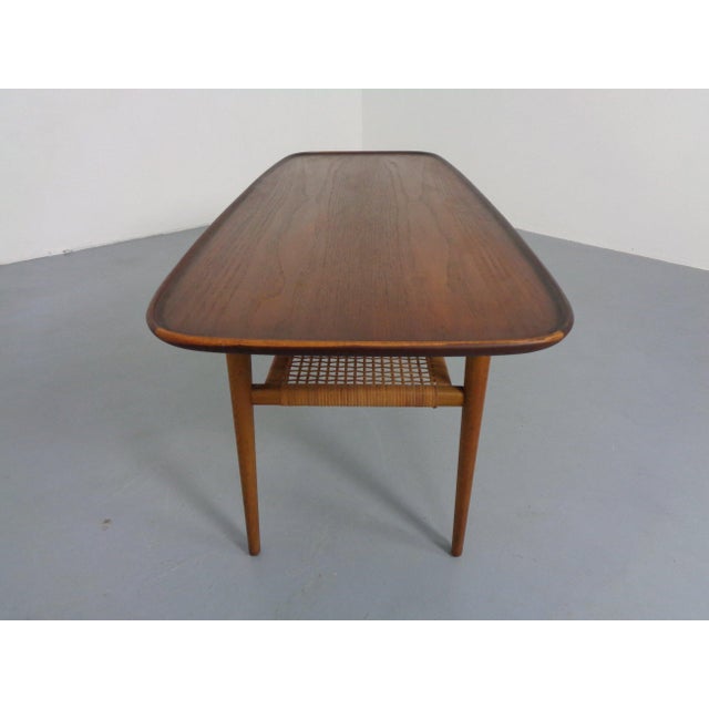 Wood Teak and Oak Coffee Table from Børge Mogensen, Denmark, 1950s For Sale - Image 7 of 14