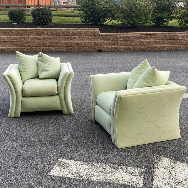 Mid-Century Modern 1980's Modern Royal Lounge Co. Lounge Chairs - a Pair For Sale - Image 3 of 13
