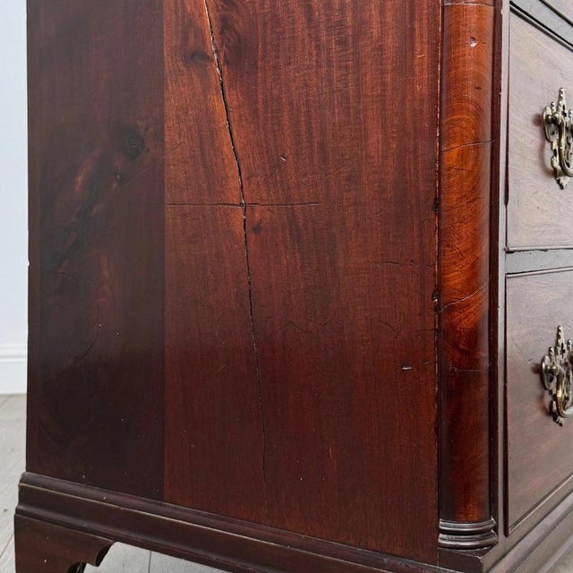 Brown 18th Century Georgian English Chippendale Mahogany Chest on Chest For Sale - Image 8 of 12