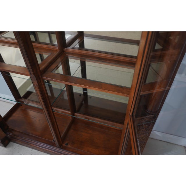 Henredon Henredon Extremely Large Curio China Cabinet For Sale - Image 4 of 17
