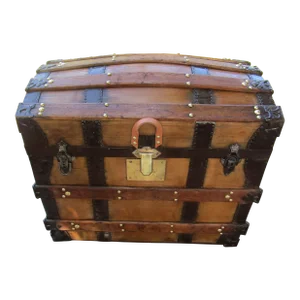 Antique Barrel Top Trunk, Circa 1890