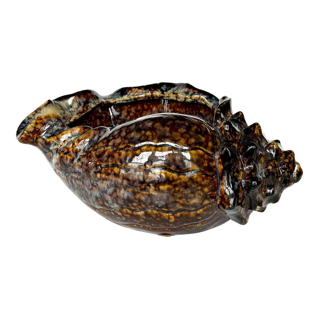Ceramic Pottery Seashell Figurine Planter For Sale