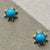 Syna Turquoise Yellow Gold Earrings with Diamonds, a Pair For Sale - Image 4 of 5