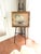 A classic vintage faux bamboo floor easel crafted from wood with an elegant dark brown finish and timeless faux bamboo...