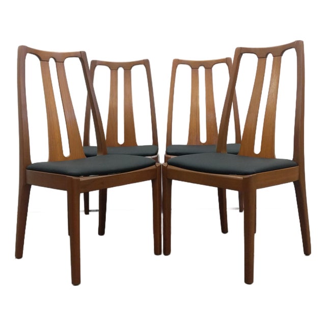 Set of 4 Vintage Nathan Mid Century Modern Dining Chairs For Sale