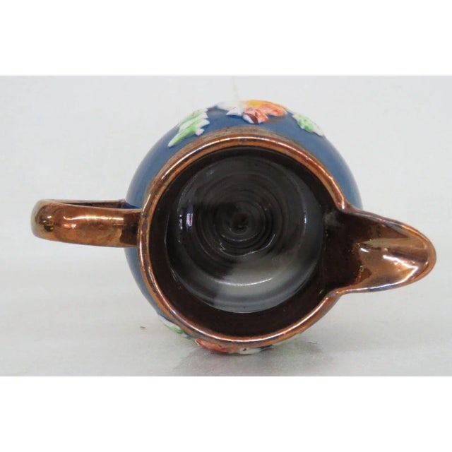 Staffordshire England Ceramic Copper Luster Small Pitcher Creamer For Sale - Image 9 of 12