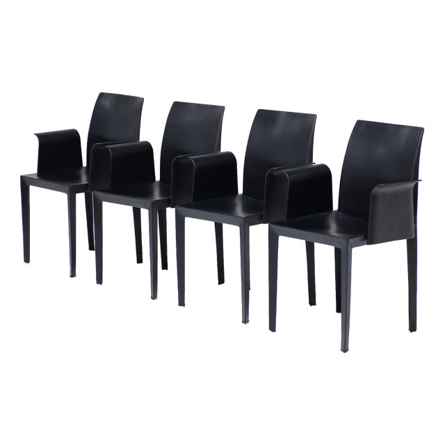 Lola Dining Chairs by Pierluigi Cerri for Poltrona Frau, Italy, 1990s, Set of 4 For Sale