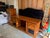 Vintage Custom-Built Oak Entertainment Console & Display Cabinet For Sale - Image 4 of 7