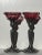 Platinum 1940s Pewter Candlestick Holders With Cranberry Glass Cup - a Pair For Sale - Image 8 of 8