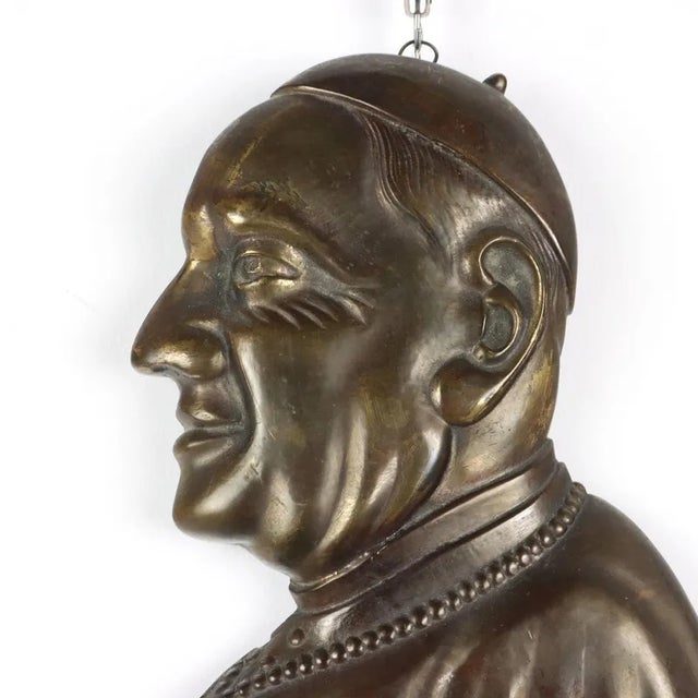 Popes Face in Bronze For Sale - Image 3 of 7