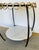 Modern Modern Geometric White Marble Round End Table For Sale - Image 3 of 4