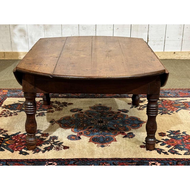 Antique Oval Fir Coffee Table, 1900s For Sale - Image 3 of 11