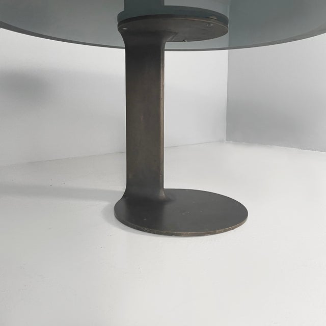 Italian Modern Round TL59 Dining Table attributed to Afra and Tobia Scarpa for Poggi, 1980s For Sale - Image 13 of 18
