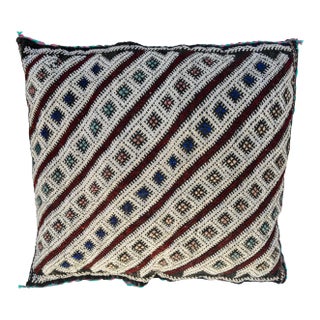 Berber Pillow W/ Diagonal Stripes For Sale