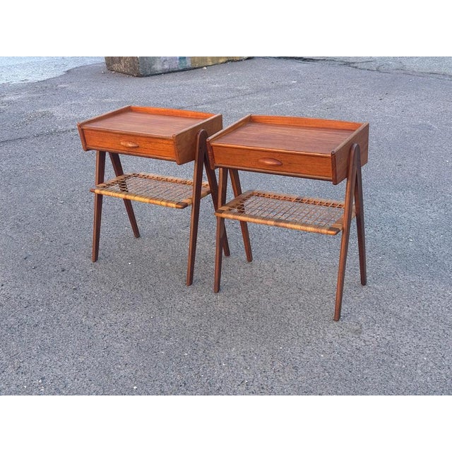 Mid-Century Danish Nightstands by Søren Rasmussen, 1960s, Set of 2 For Sale - Image 14 of 18
