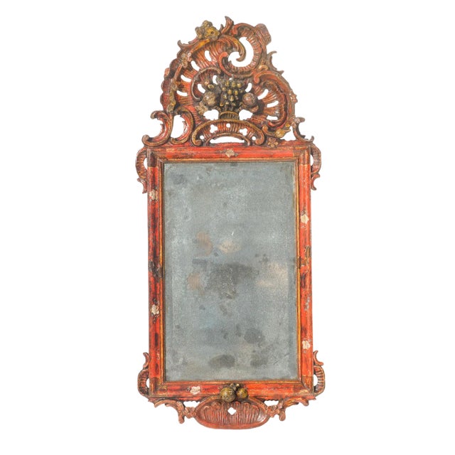 19th C French Carved Mirror For Sale