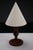 period: 1940s origin: France dimensions: h52 x w24 x d24 cm material: wood, new linen shade I have official proof of...