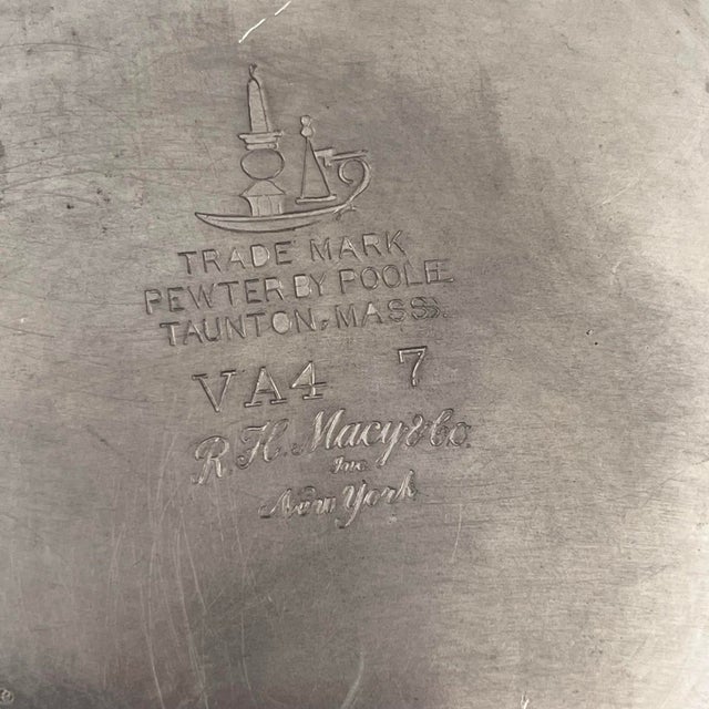 Vintage Pewter by Poole Bulb or Gourd Vase 7.25" High For Sale - Image 9 of 10