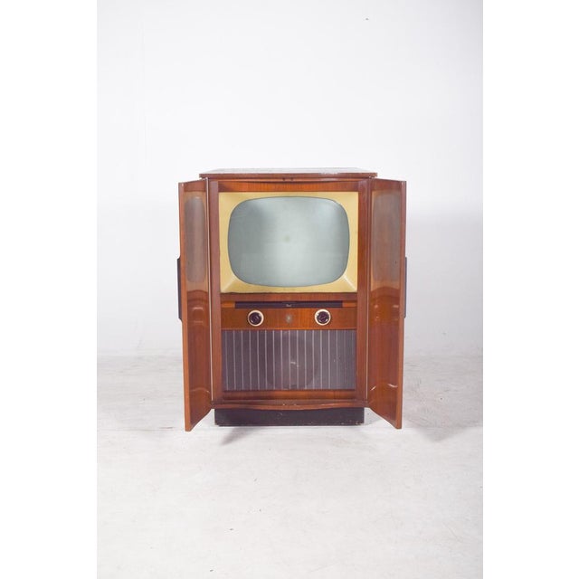 Mid-Century Modern Antique Bush Radio Television Cabinet For Sale - Image 3 of 13