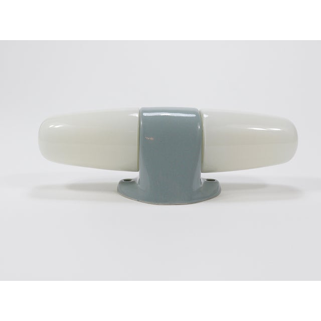 Bauhaus Gray Sconce Double Wall Light by Wilhelm Wagenfeld attributed to Linder, Germany, 1950s For Sale - Image 14 of 17