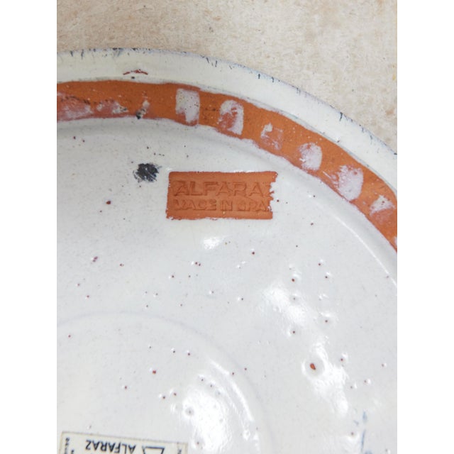 Spanish 1960s Alfaraz Hand Made Studio Pottery Plate For Sale - Image 16 of 16