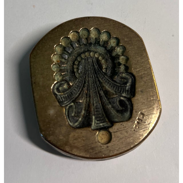 Art Nouveau Antique French Button Mold Paper Weight For Sale - Image 3 of 4